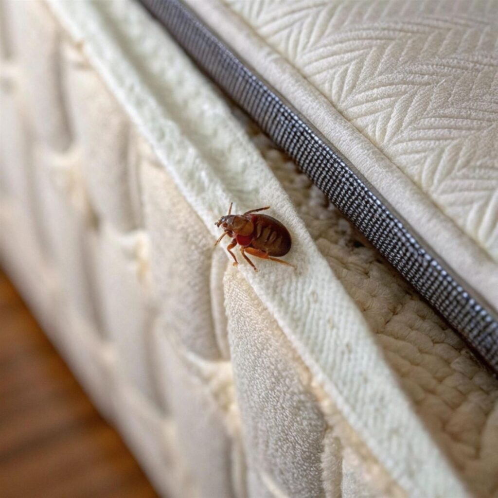 Chinche de cama sobre un colchón